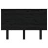 Black Solid Wood Bed Headboard - Stylish & Rustic Charm