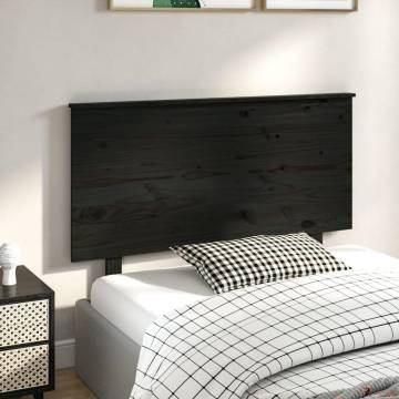 Black Solid Wood Bed Headboard - Stylish & Rustic Charm