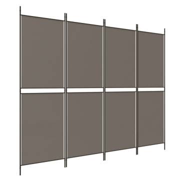 4-Panel Anthracite Room Divider 200x200 cm | Hipomarket UK