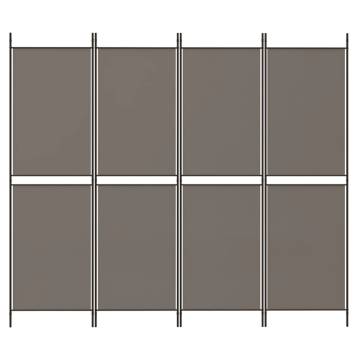 4-Panel Anthracite Room Divider 200x200 cm | Hipomarket UK