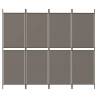 4-Panel Anthracite Room Divider 200x200 cm | Hipomarket UK