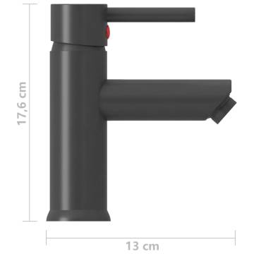 Bathroom Basin Faucet Grey 130x176 mm - Durable & Stylish