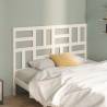 Stylish White Bed Headboard - Solid Pine Wood - 126x4x104 cm