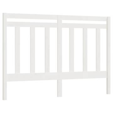 Stylish White Solid Pine Bed Headboard - 126x4x100 cm