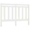 Stylish White Solid Pine Bed Headboard - 126x4x100 cm