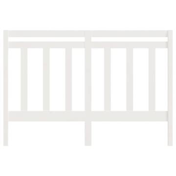 Stylish White Solid Pine Bed Headboard - 126x4x100 cm