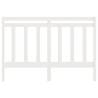 Stylish White Solid Pine Bed Headboard - 126x4x100 cm