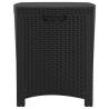 Garden Storage Box 39x39x46 cm - PP Rattan Graphite