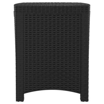 Garden Storage Box 39x39x46 cm - PP Rattan Graphite