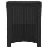 Garden Storage Box 39x39x46 cm - PP Rattan Graphite