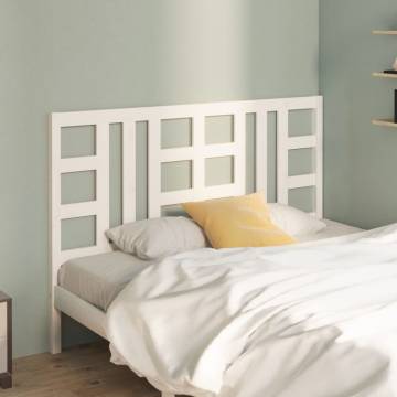 Stylish White Bed Headboard - Solid Pine 166x4x100 cm