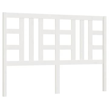 Stylish White Bed Headboard - Solid Pine 166x4x100 cm