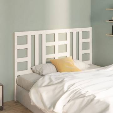 Stylish White Bed Headboard - Solid Pine 166x4x100 cm