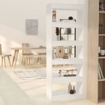 Book Cabinet/Room Divider - White 60x30x166 cm | Hipomarket