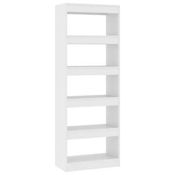 Book Cabinet/Room Divider - White 60x30x166 cm | Hipomarket