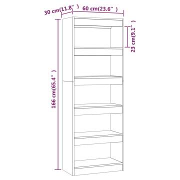 Book Cabinet/Room Divider - White 60x30x166 cm | Hipomarket