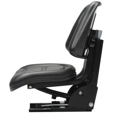 Tractor Seat with Suspension Black - Comfort & Durability