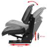 Tractor Seat with Suspension Black - Comfort & Durability