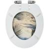 Beach Design Soft Close Toilet Seat - Durable MDF