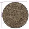 Handmade Jute Rug Black & Natural - 90 cm | HipoMarket