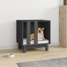 Dog House Grey 50x40x52 cm Solid Wood Pine Colour grey Size 50 x 40 x 52 cm 