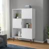 Bookcase MOLDE White 90x35x133,5 cm Solid Wood Pine Colour white Quantity in Package 1 