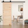 Barn Door 80x1.8x204.5 cm Solid Wood Pine Colour natural Size 80 x 1.8 x 204.5 cm Quantity in Package 1 