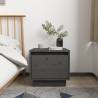 Bedside Cabinet Grey 35x34x32 cm Solid Wood Pine Colour grey Quantity in Package 1 