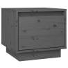 Elegant Grey Bedside Cabinet - Solid Wood Pine | Hipomarket