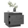 Elegant Grey Bedside Cabinet - Solid Wood Pine | Hipomarket