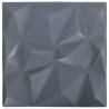 3D Wall Panels 12 pcs Diamond Grey - Stylish Interior Decor