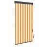 Outdoor Roller Blind 80x250 cm White and Orange Colour orange and white Size 80 x 250 cm 