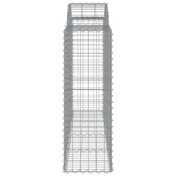 Arched Gabion Basket 200x50x120 cm - Galvanised Iron