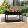 Planter with Shelf Black 111.5x54x81 cm Solid Wood Pine Colour black Size 111.5 x 54 x 81 cm Quantity in Package 1 