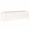 Garden Raised Bed White - Solid Pine Wood 119.5x40x39 cm