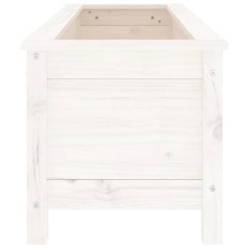 Garden Raised Bed White - Solid Pine Wood 119.5x40x39 cm