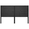 Stylish Black Bed Headboard - Solid Pine (126x4x100 cm)