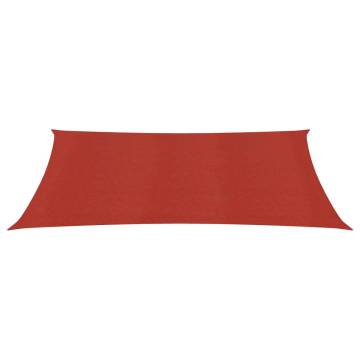 Sunshade Sail 160 g/m² Red 2x4.5 m HDPE - Outdoor Shelter