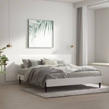 Elegant High Gloss White Wall Headboard | 240x1.5x80 cm