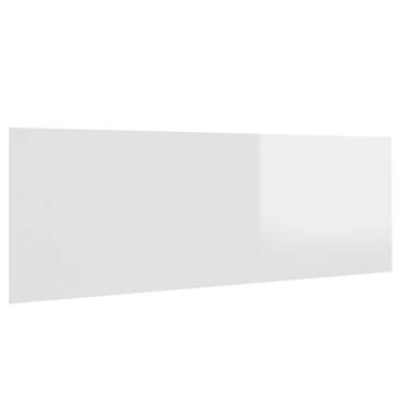 Elegant High Gloss White Wall Headboard | 240x1.5x80 cm