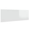 Elegant High Gloss White Wall Headboard | 240x1.5x80 cm