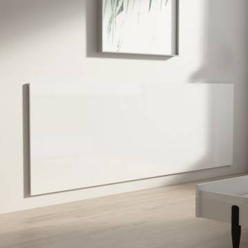 Elegant High Gloss White Wall Headboard | 240x1.5x80 cm