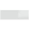 Elegant High Gloss White Wall Headboard | 240x1.5x80 cm