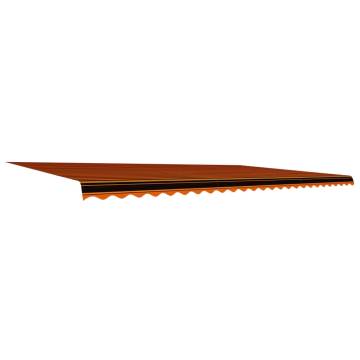 Awning Top Sunshade Canvas Orange & Brown 600x300 cm