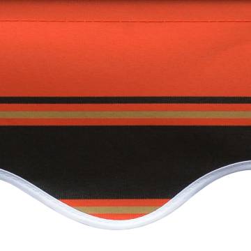 Awning Top Sunshade Canvas Orange & Brown 600x300 cm