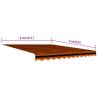 Awning Top Sunshade Canvas Orange & Brown 600x300 cm