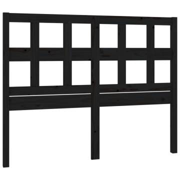 Black Solid Wood Bed Headboard - 165.5x4x100 cm | HipoMarket