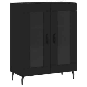 Elegant Black Sideboard - 69.5x34x90 cm Engineered Wood