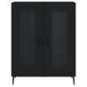 Elegant Black Sideboard - 69.5x34x90 cm Engineered Wood