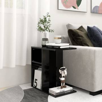 Stylish Black Side Table - 50x30x50 cm Engineered Wood